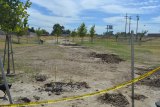 This was the scene of Lemoore's Dog Park just two weeks ago as the city repaired an unsightly water pipe that burst from the ground. The park will open Monday.